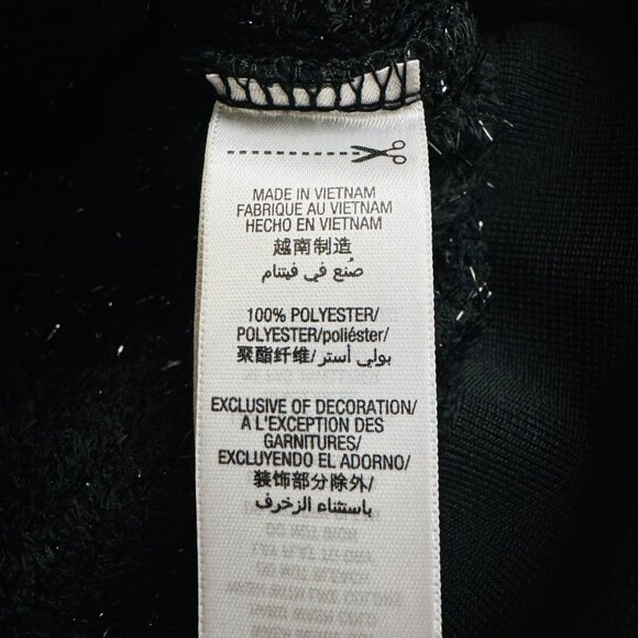 Juicy Couture sweater Luxe Sparkly Pullover Black Size Large crew neck new - Picture 4 of 10